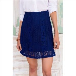 NWT Alya for Francesca’s Blue Knit Skirt